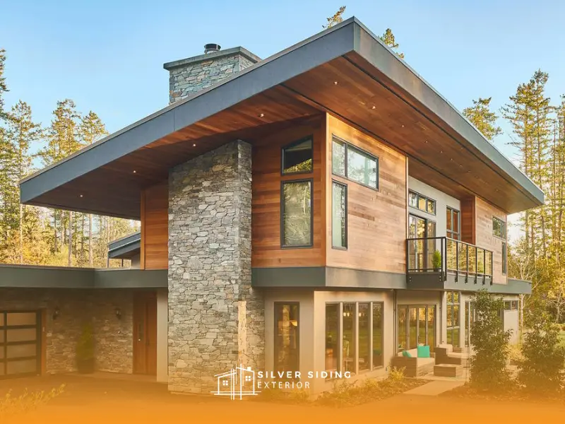 Top 8 Modern Home Siding Trends In 2026 8 accent siding entryway modern home exterior