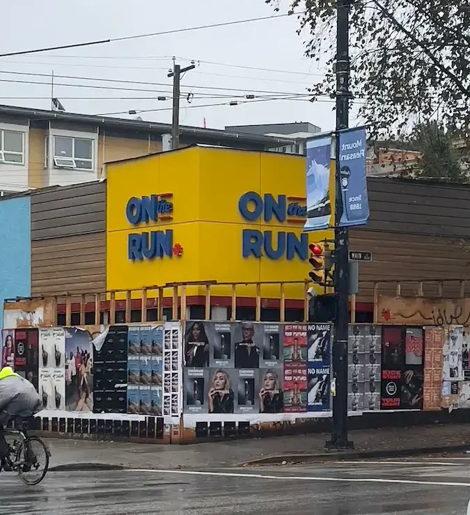 Commercial ACM signage panel installed on a storefront exterior in Vancouver