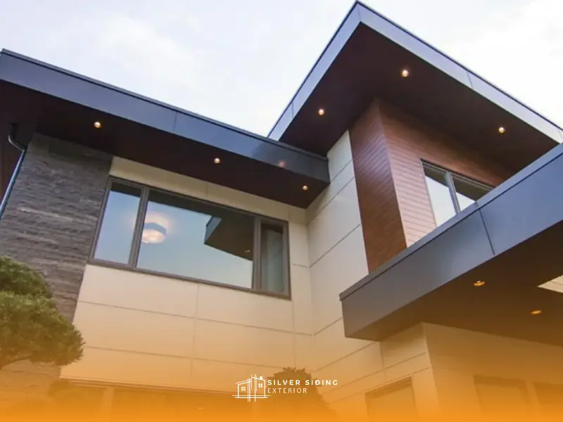 LUX Panels vs. Other Metal Siding: What's the Real Difference? 2 Close-up of AL13 aluminum composite panel cladding installed on a residential exterior wall